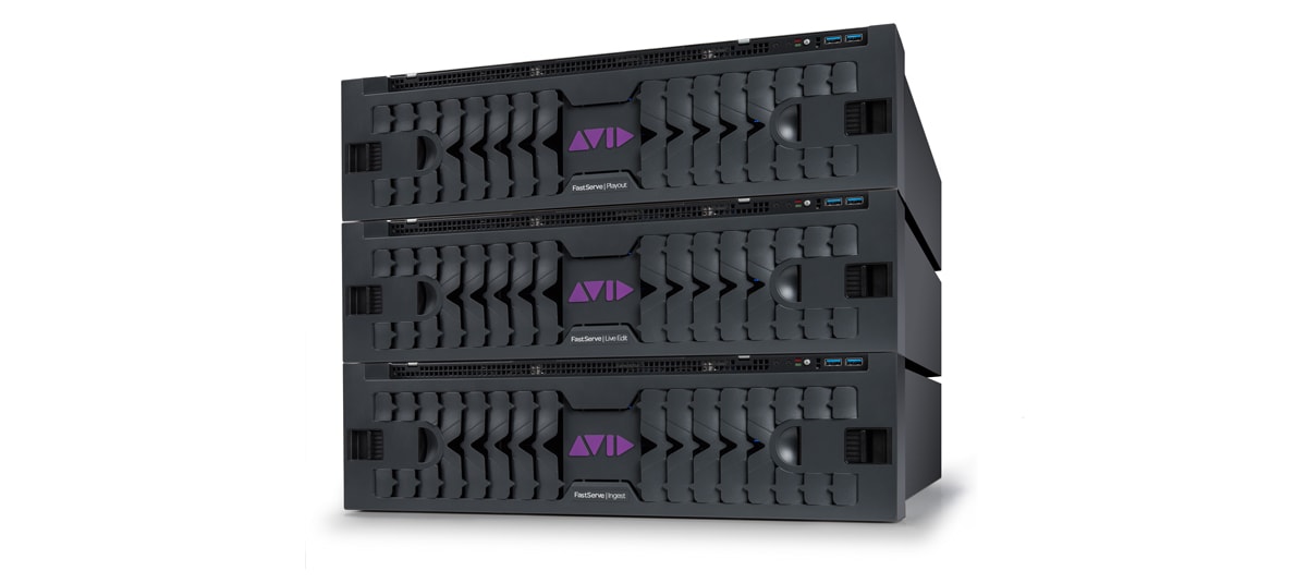 Stack of Avid FastServe video servers