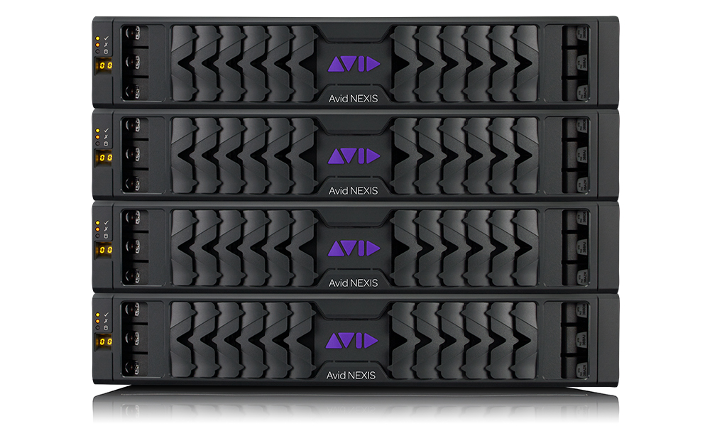 Picture of four Avid NEXIS stack together