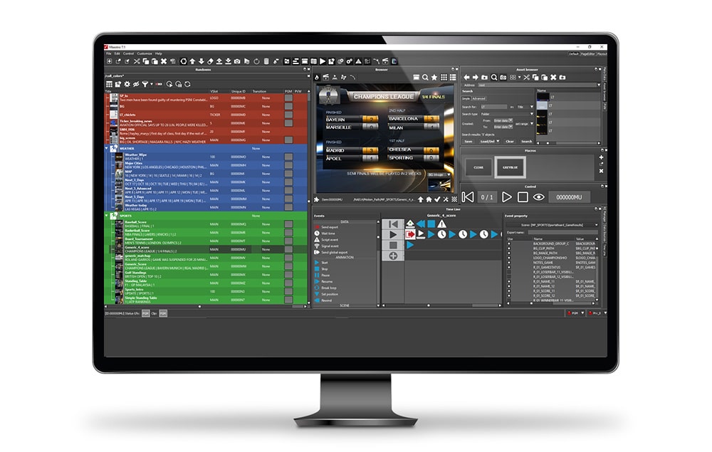 Interface for news graphics tool Maestro News