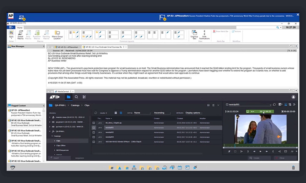 mediacentral production management